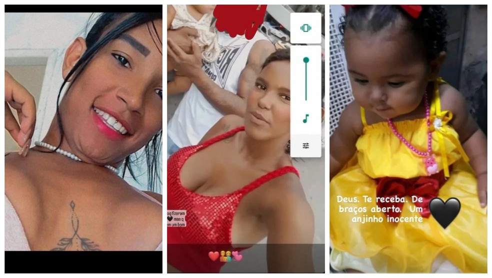 Mulher trans de 23 anos, mulher de 19 anos e criança de 1 ano são assassinadas em Petrolina — Foto: Reprodução/ Redes Sociais 