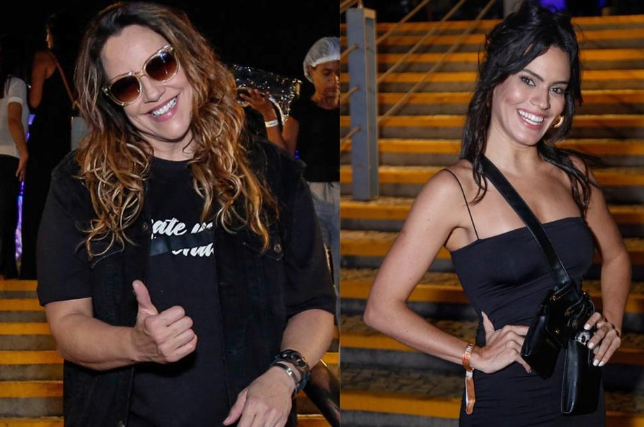 Ana Carolina e Letícia Lima chegam juntas a show do Roupa Nova no Rio