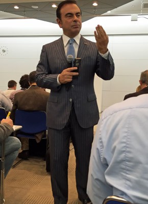 Carlos Ghosn, presidente da Renault Nissan, no Salão de Tóquio (Foto: Luciana de Oliveira/G1)