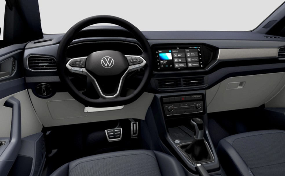 Interior do Volkswagen T-Cross 2022 — Foto: Divulgação