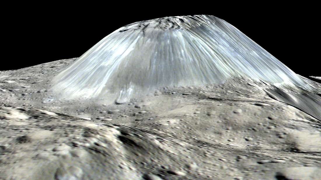 Reconstrução em 3D da superfície de Ceres (Foto: NASA/JPL-Caltech/UCLA/MPS/DLR/IDA/PSI)