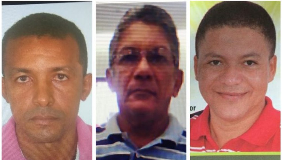Ex-carcereiro JosÃ© Raimundo, ComissÃ¡rio de PolÃ­cia Civil Eduardo Daniel e PM reformado JosÃ© Alves â€” Foto: DivulgaÃ§Ã£o/PolÃ­cia Civil