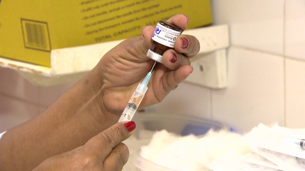 Vacinação contra o sarampo (Foto: Reprodução/ TV Globo)
