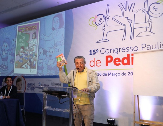 Maurício de Sousa apresenta Edu, novo personagem da Turma da Mônica com DMD (Foto: SP-SP)