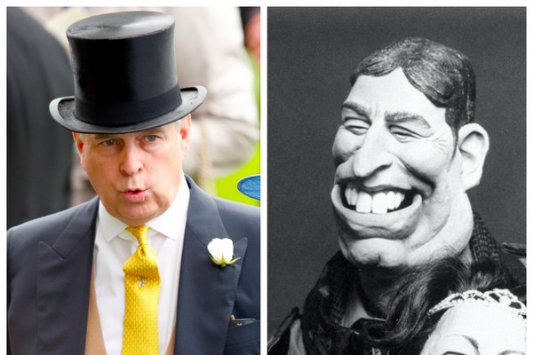 A marionete do programa de TV britânico Spitting Image representando o Príncipe Andrew (Foto: Getty Images)