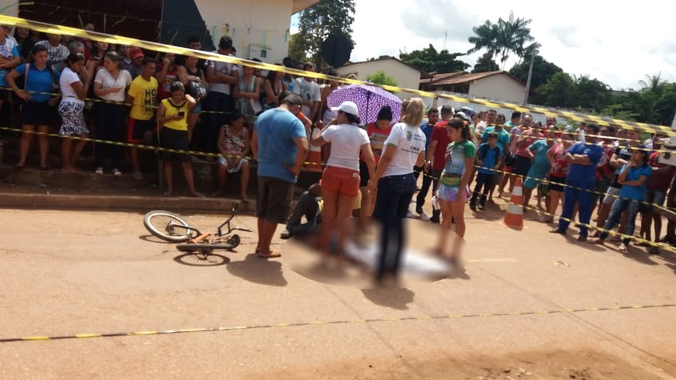 Local do acidente que vitimou menino de 11 anos em Mojuí dos Campos (Foto: Divulgação/PM)