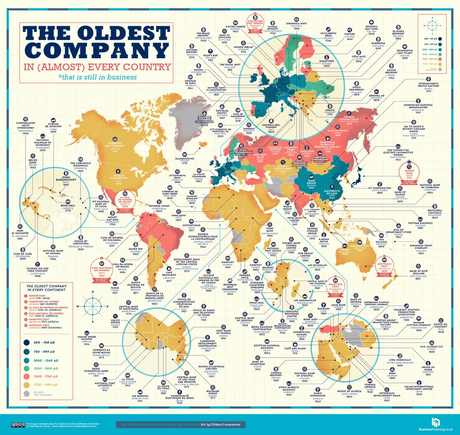 Mapa-mundi das empresas (Foto: Reprodução/Business Insider)
