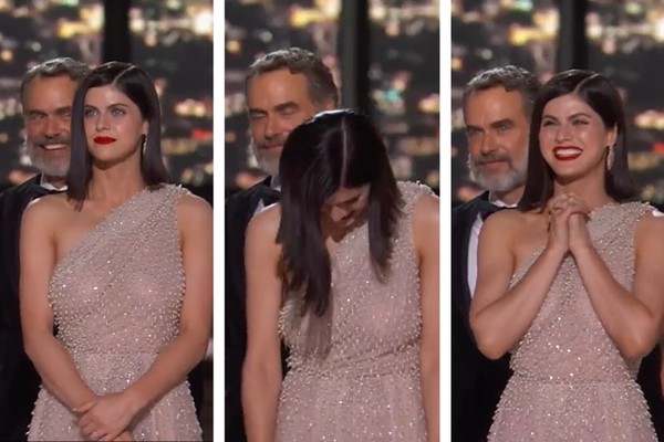 Alexandra Daddario during the Emmy 2022 (Photo: Playback/Twitter)