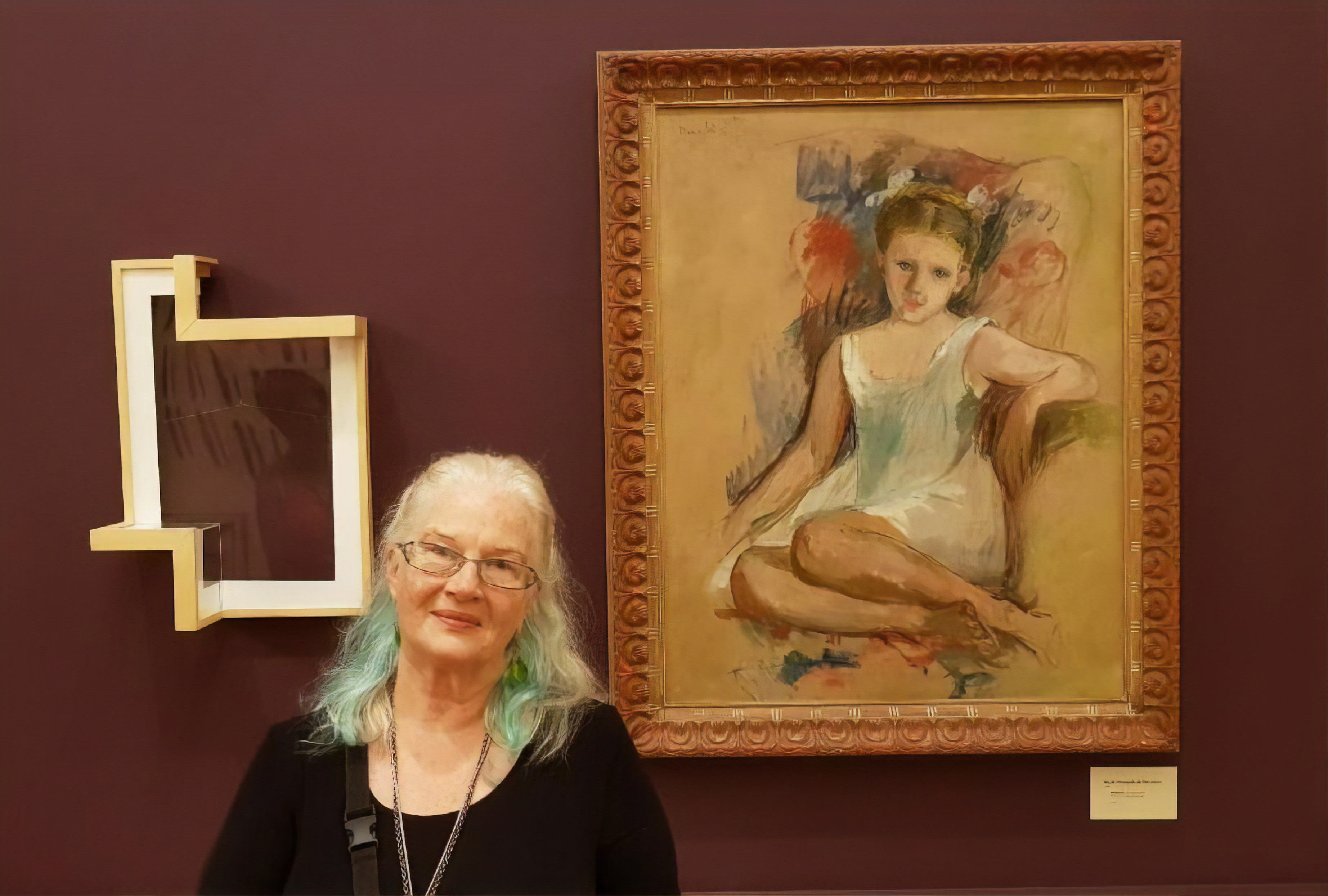 Maria Luiza Aboim e o quadro “Menina”, de Nivouliès de Pierrefort 