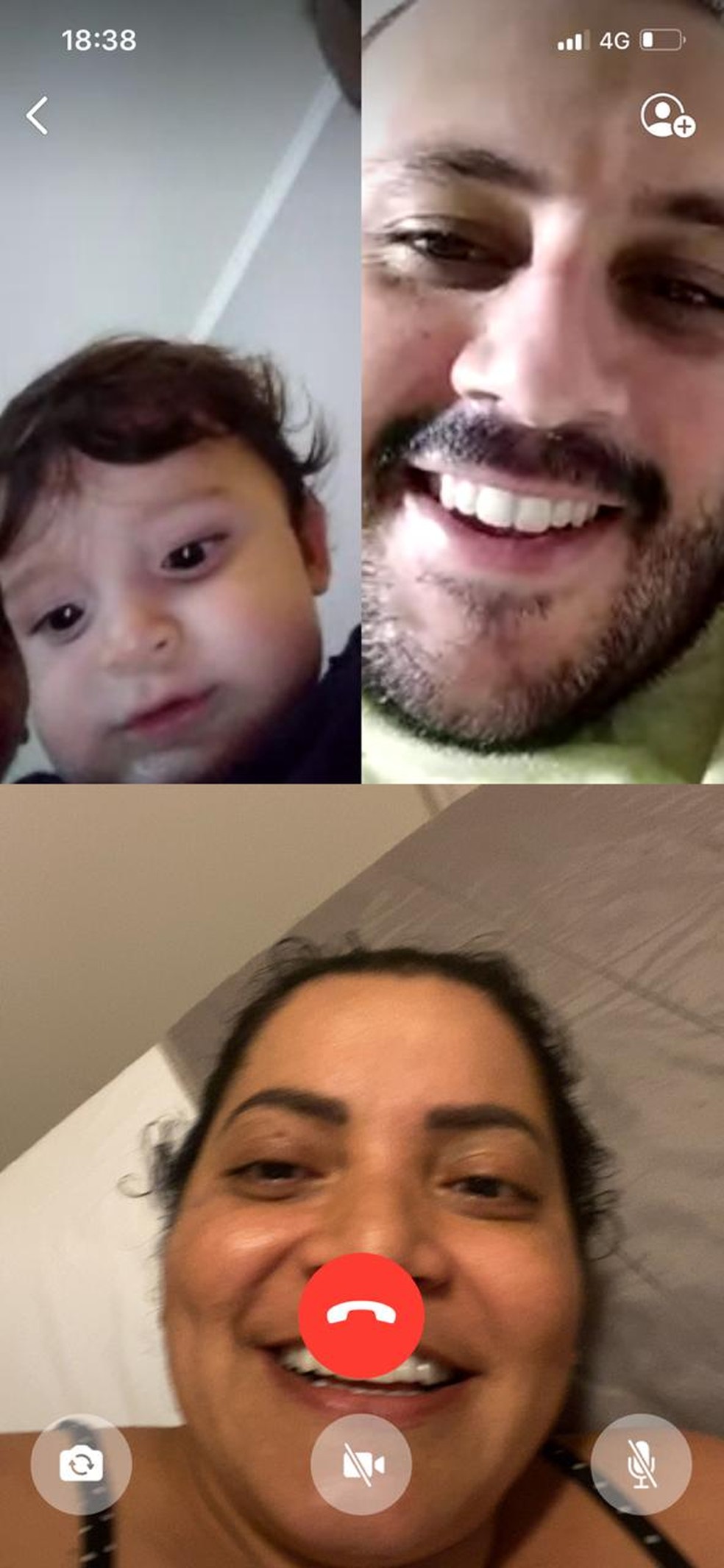 Isolada, médica mantinha contato com o filho por videochamada  — Foto: Arquivo pessoal 