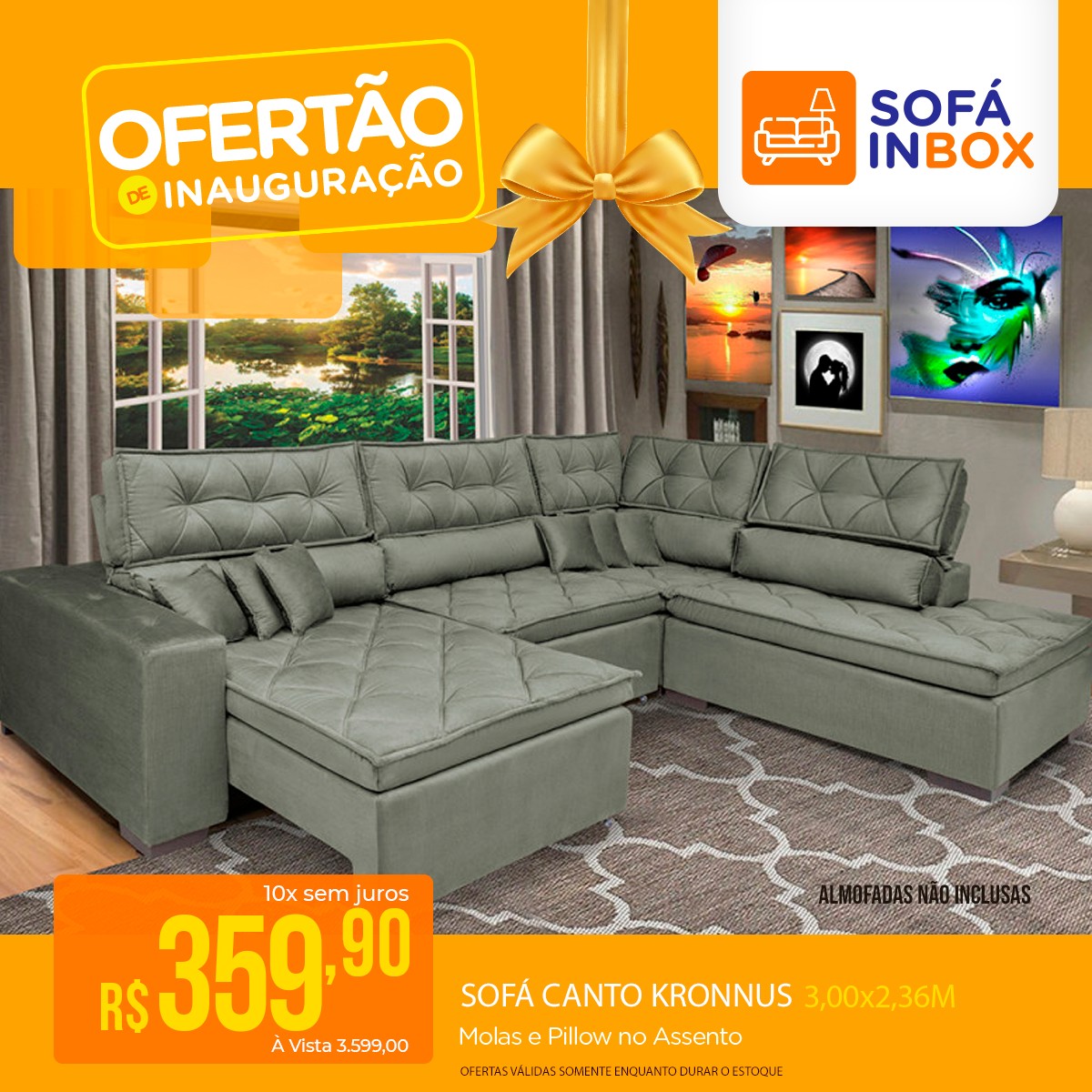 Sofá Inbox inaugura loja com produtos direto de fábrica e 