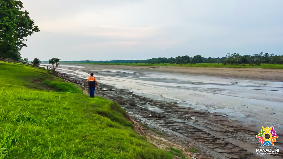 Defesa Civil acompanha situação de seca no AM. — Foto: Divulgação/Prefeitura de Manaquiri