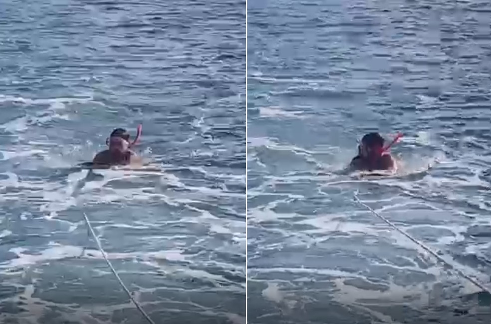 Novo vídeo mostra turista que morreu em Noronha checando se esposa estava bem durante passeio (Ribeirão Branco) — Foto: Elizabeth Verneque Cordeiro Silva/Arquivo pessoal