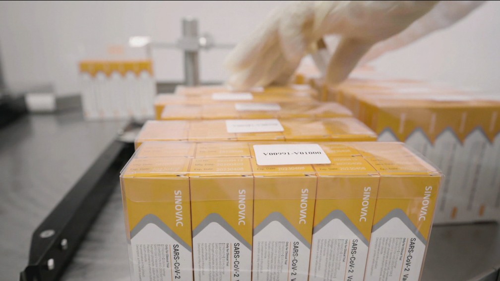CoronaVac é a vacina desenvolvida pelo laboratório chinês Sinovac em parceria com o Instituto Butantan — Foto: Reprodução/GloboNews