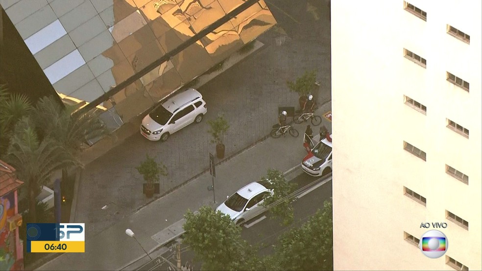 Hotel nos Jardins foi alvo de criminosos  (Foto: Reprodução/TVGlobo)