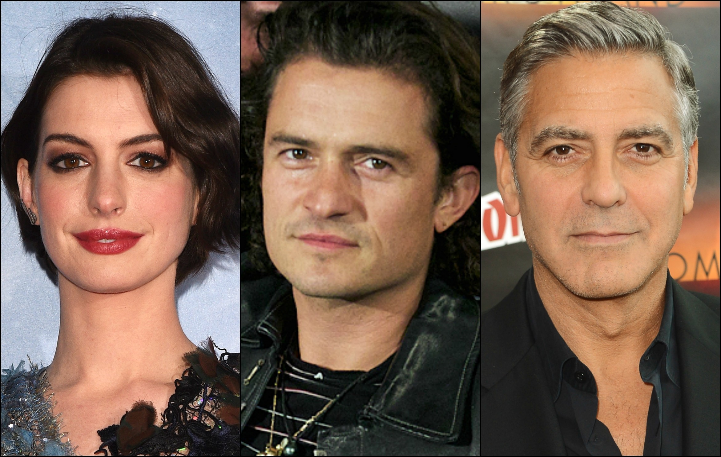 Anne Hathaway, Orlando Bloom e George Clooney por pouco não disseram 'adeus' a este mundo. (Foto: Getty Images)