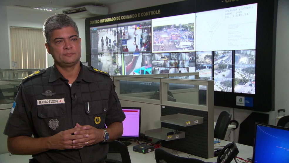 O Coronel Mauro Fliess acredita que, no médio prazo, o sistema tem tudo para ser aplicado de forma permanente — Foto: Reprodução TV Globo