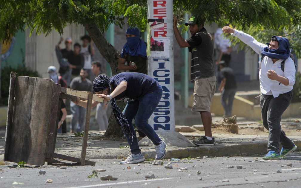 Manifestação em Manágua reuniu muitos jovens estudantes (Foto: Inti Ocon / AFP Photo)