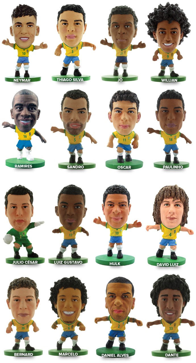 Mini Jogadores Seleção Brasil 2014 Soccer Starz Marcelo