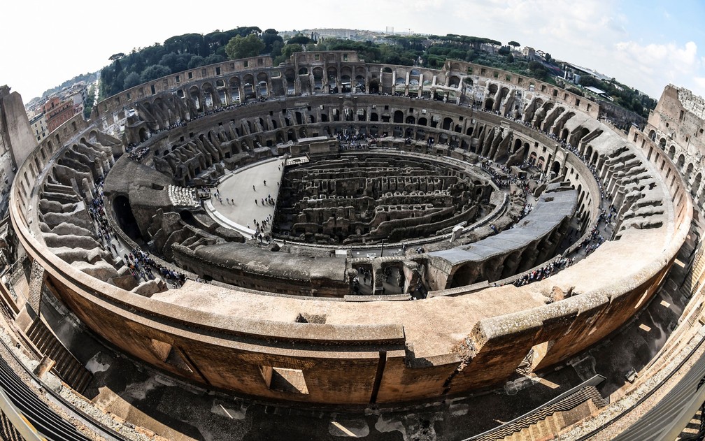 Vista do Coliseu na terça-feira (3) (Foto: Andreas Solaro/AFP)