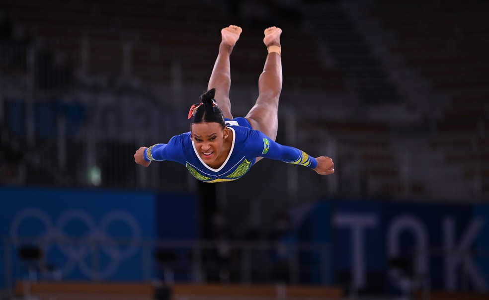 Rebeca Andrade na final, em Tóquio, em 29 de julho de 2021 — Foto: Dylan Martinez/Reuters