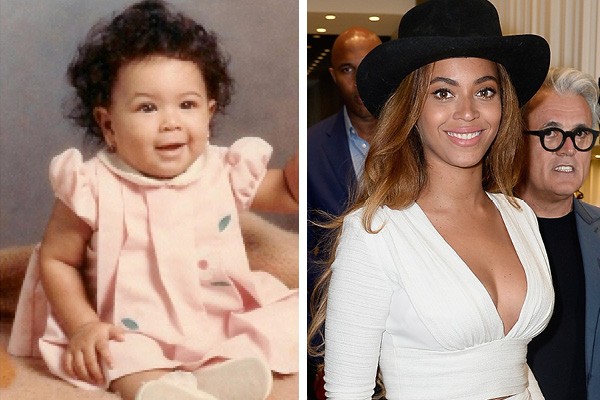 Beyoncé quando bebê e hoje (Foto: Instagram / Getty Images)