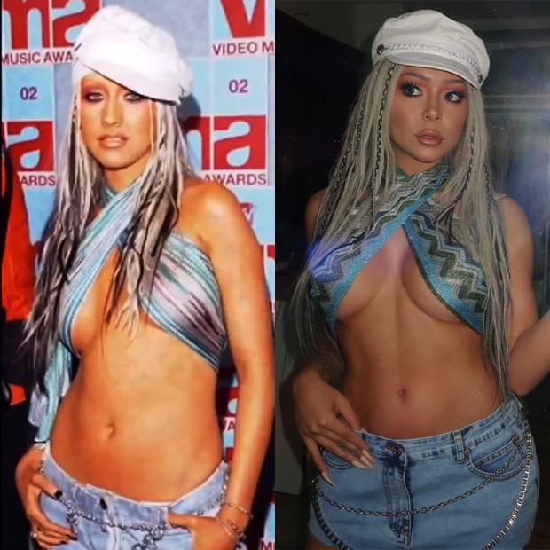 Fã copia look de Christina Aguilera (Foto: Reprodução/Instagram)