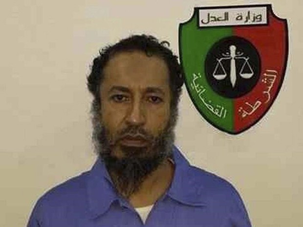 Saadi Khadafi, filho de Muammar Khadafi, dentro de uma prisão em Trípoli, em março de 2014 (Foto: Reuters/Divulgação)