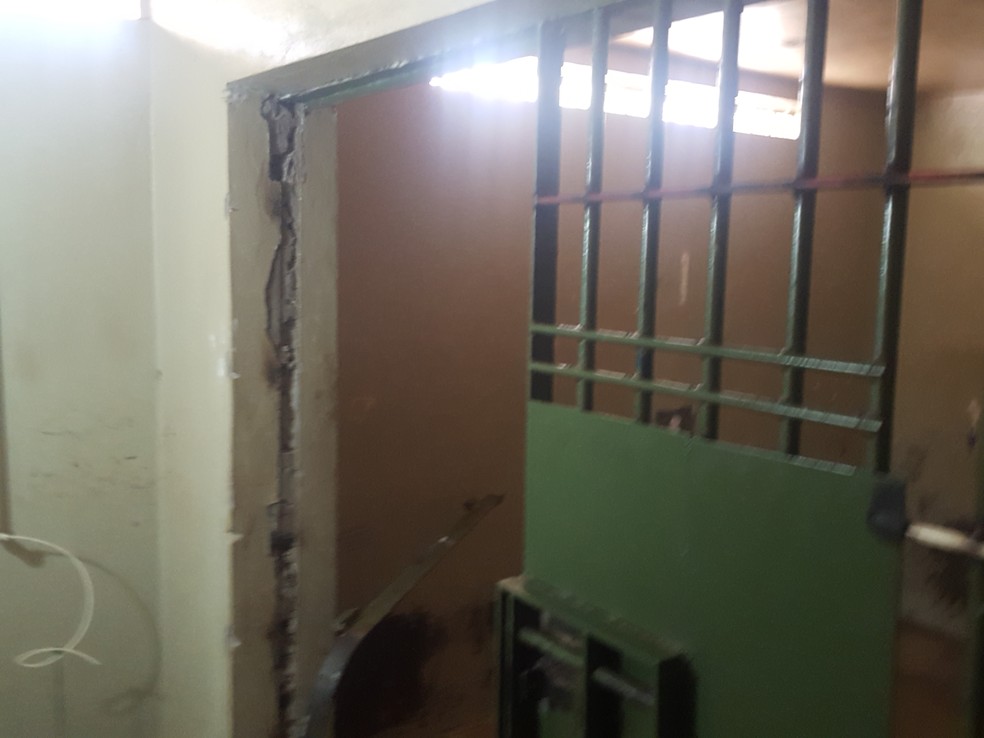 Destruição das celas após rebelião na cadeia de Brasilândia (MS) chamou atenção do MP (Foto: MP-MS/Divulgação)