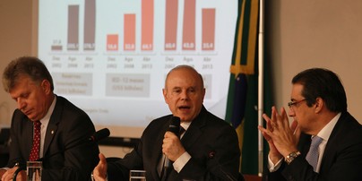 PIB recua ao nível de 2013. Ex-ministro Mantega negava a crise fiscal. Em 2022, Guedes pede para não subirem preços.
