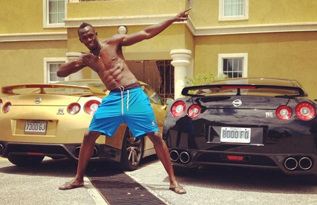 Usain Bolt gosta de altas velocidades também na estrada (Foto: Reprodução/Instagram/Usain Bolt )