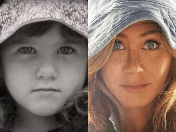 Antes e depois de Jennifer Aniston (Foto: Reprodução/Instagram)