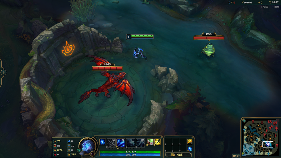 Dragões são um dos principais objetivos em uma partida de League of Legends (Foto: Reprodução/Gabrielle Fonseca)
