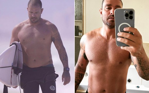 Diogo Nogueira mostra resultado de dedicação aos treinos com foto sem camisa: "Foco"