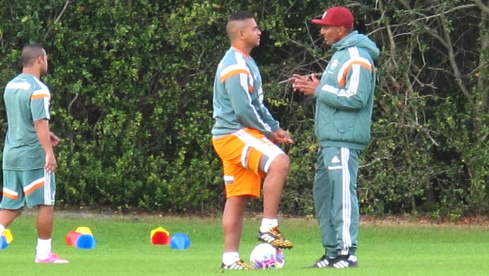 Walter e Cristovão Borges, treino Fluminense (Foto: Richard Souza)