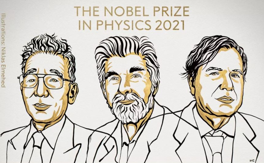 Syukuro Manabe, Klaus Hasselmann e Giorgio Parisi ganharam o Prêmio Nobel em Física de 2021 (Foto: Twitter/Nobel Prize)