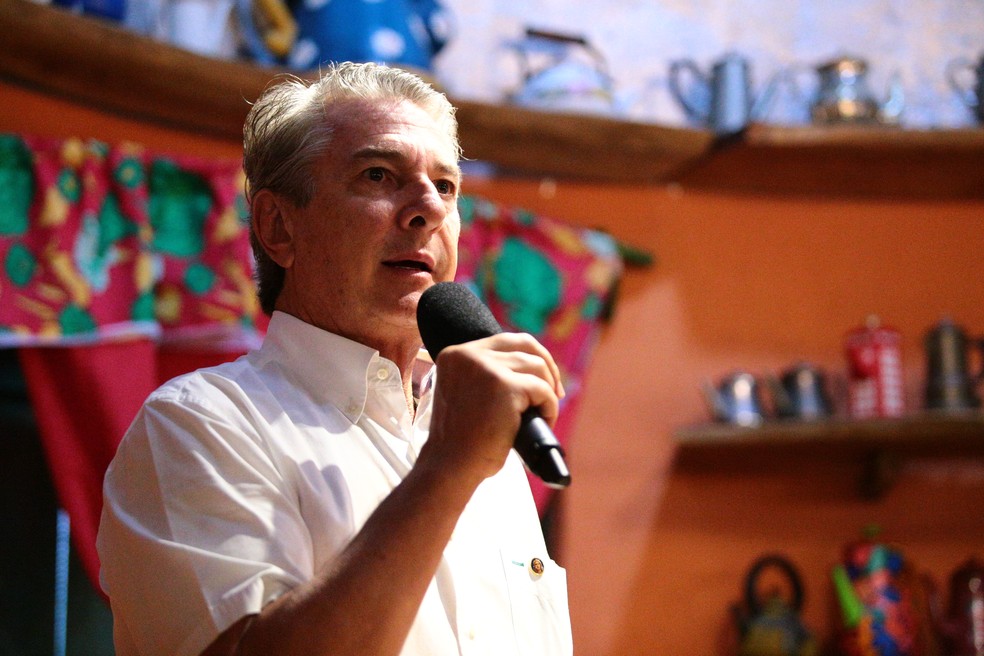 Fernando Collor de Mello, candidato a governador de Alagoas pelo PTC (Foto: Jonathan Lins/G1)