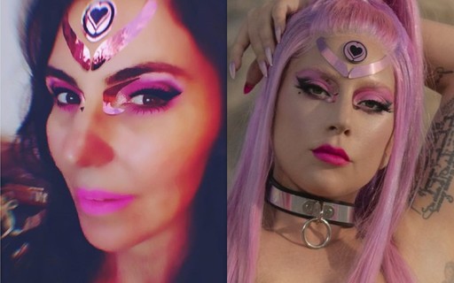 Glenda Kozlowski imita make de Lady Gaga e brinca: "Barbie Astrologia"