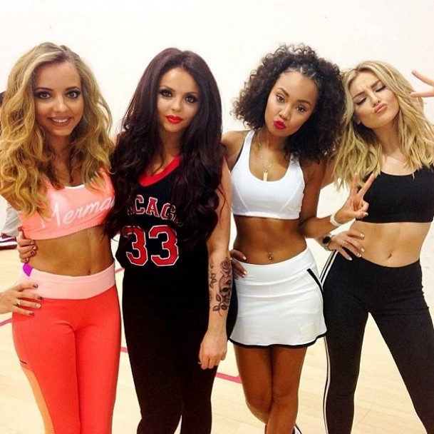 As meninas do Little Mix nas gravações do clipe de 'Word Up' (Foto: Reprodução Instagram)