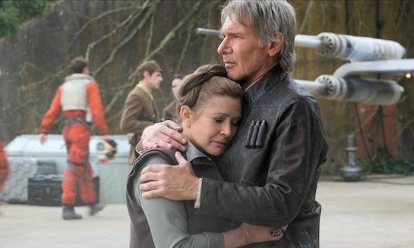 Carrie Fisher e Harrison Ford em cena de 'O Despertar da Força' (2015) (Foto: Reprodução)