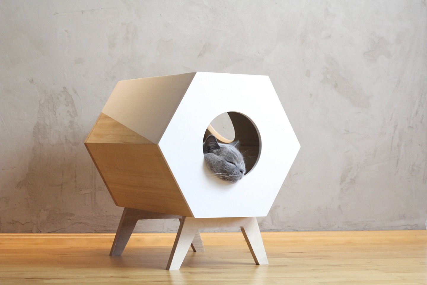 Casinha para gatos minimalista é incrível para qualquer decoração (Foto: Divulgação)