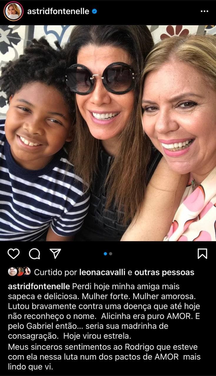 Amigos e famosos homenageiam Alicinha Cavalcanti (Foto: Reprodução / Instagram)