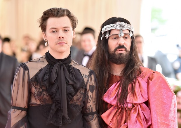 Harry Styles e Alessandro Michele no Met Gala 2019 (Foto: Getty Images)