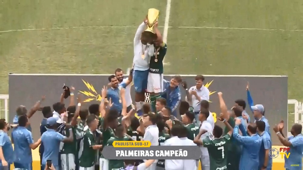 Sem dificuldades, Palmeiras volta a jogar bem e conquista o Paulistão sub-17