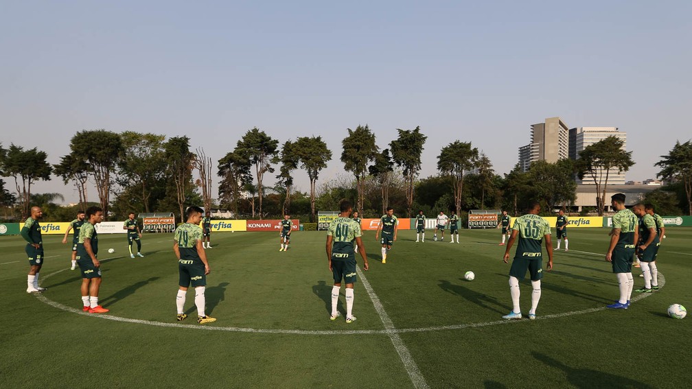 Treino do Palmeiras na Academia de Futebol — Foto: Cesar Greco / Ag. Palmeiras