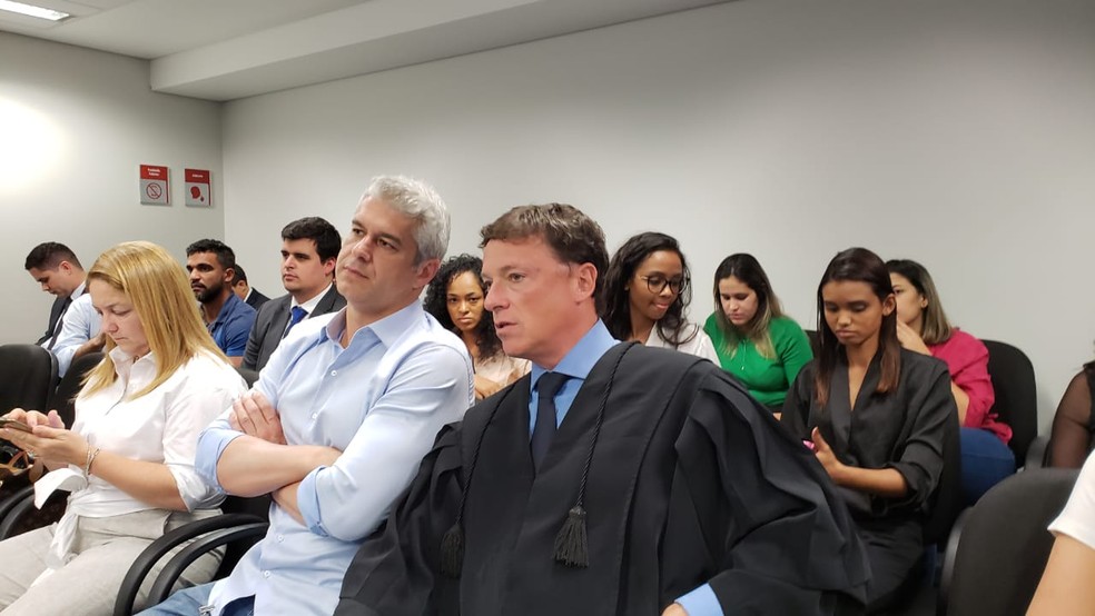 Gustavo Correa, cunhado da apresentadora Ana Hickmann, acompanha julgamento de recurso contra ele em Belo Horizonte — Foto: Raquel Freitas/G1