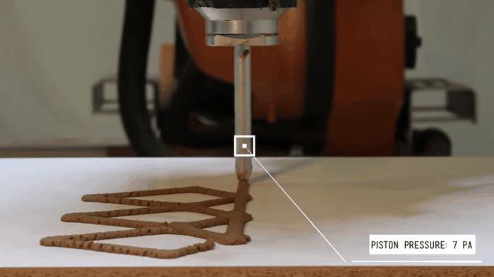 Impressora 3D usa terra crua como matéria prima. (Foto: Reprodução / YouTube)