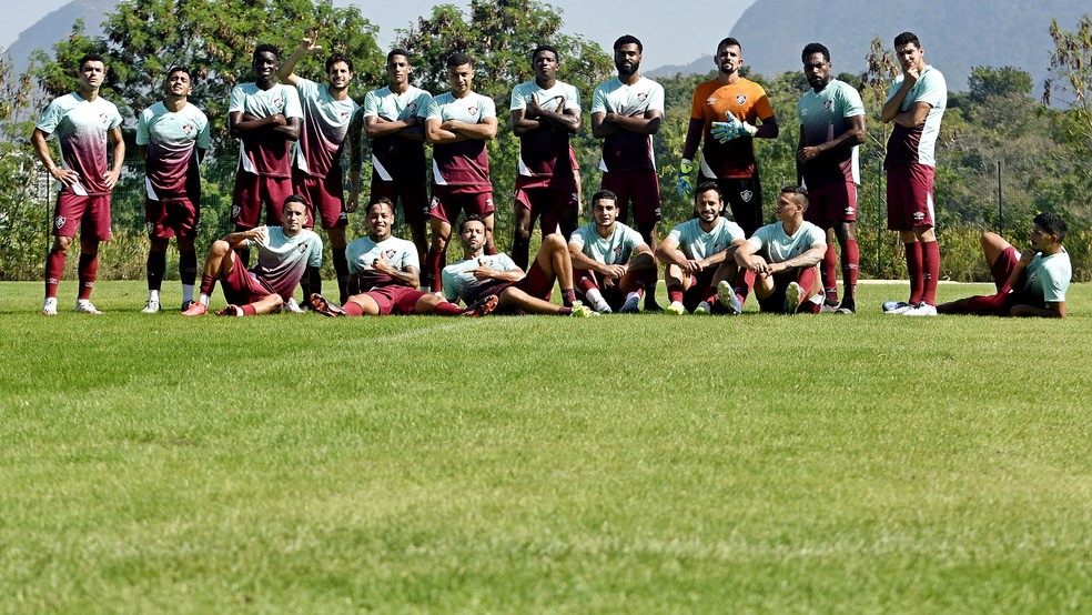 Jogadores do Fluminense em treino no CT Carlos Castilho � Foto: Mailson Santana / FFC