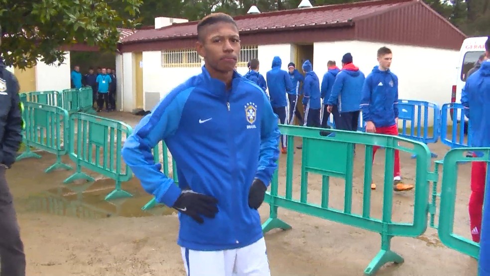 Miguel, atacante do Fluminense e da seleção brasileira sub-17, no Torneio de Montaigu (Foto: Reprodução de vídeo)