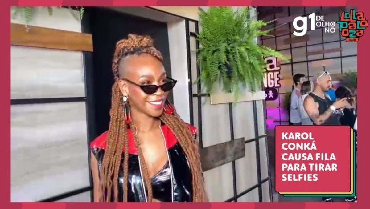 Karol Conká causa fila no camarote para tirar selfies: ‘Recepção maravilhosa’ |  Lollapalooza 2022